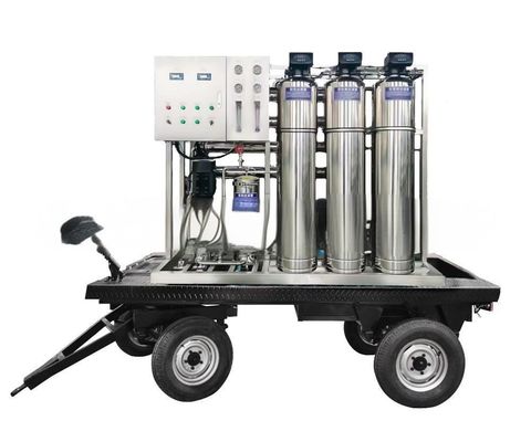 Gemakkelijk aanhangwagen meerlaagse filtratie mobiele waterzuiveringssysteem