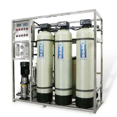 1TPH 2.1kW-380-415V 3xFRP Tanks Brackish water Omgekeerde osmose waterinstallatie