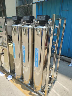 250L/H 1.7kW-380-415V 3xSS304 Tanks Brachwater Omgekeerde osmose waterinstallatie