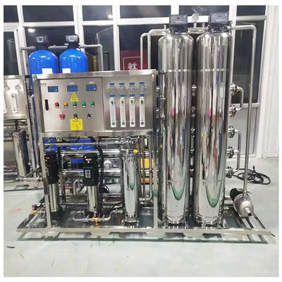 1TPH 2.1kW-380-415V 2xSS304 Tanks Zoutwater Omgekeerde Osmose Watercentrale