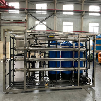3TPH 5.5kW-380-415V 3xFRP Tanks Brackish water Omgekeerde osmose waterinstallatie