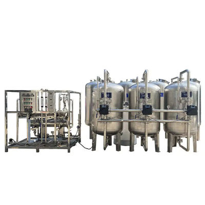 5TPH 7.4kW-380-415V 2xSS304 Tanks Zoutwater Omgekeerde Osmose Watercentrale