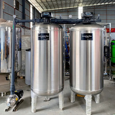 6TPH 7.9kW-380-415V 2xSS304 Tanks Zoutwater Omgekeerde Osmose Watercentrale