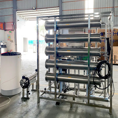 6TPH 7.9kW-380-415V 2xSS304 Tanks Zoutwater Omgekeerde Osmose Watercentrale