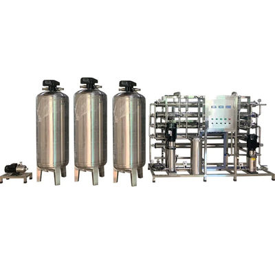8TPH 14kW-380-415V 3xSS304 Tanks Zoutwater Omgekeerde Osmose Watercentrale