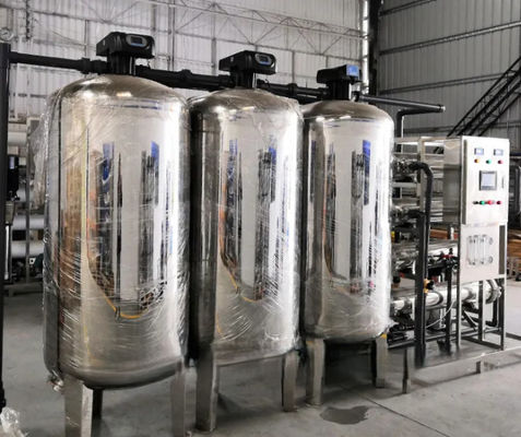 6TPH 7.9kW-380-415V 3xSS304 Tanks Zoutwater Omgekeerde Osmose Watercentrale