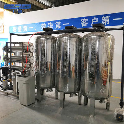 6TPH 7.9kW-380-415V 3xSS304 Tanks Zoutwater Omgekeerde Osmose Watercentrale