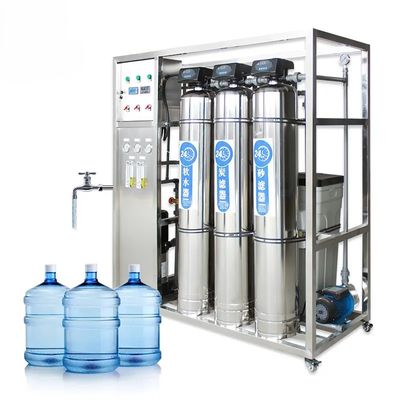 Aanpasbare 250L/H 3xSS304 Tanks Brackish Water Omgekeerde Osmose Water Plant