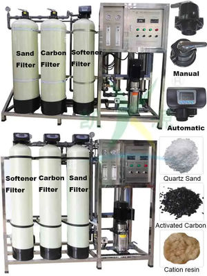 Kleine RO-500L/H 3x FRP-tanks Standaard zuiveringssystemen voor drinkwater