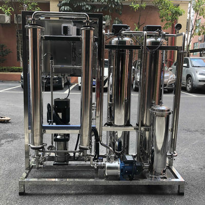 500L/H 2xSS304 opslagtank Omgekeerde osmose waterinstallatie voor commerciële waterzuivering