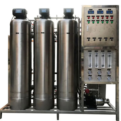 Gemakkelijk te bedienen 1.5TPH 3xSS304 Tanks Brackish Water Reverse Osmosis Water Plant