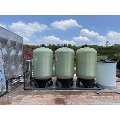 Industriële waterbehandeling FRP tank met flens hoge sterkte verbinding