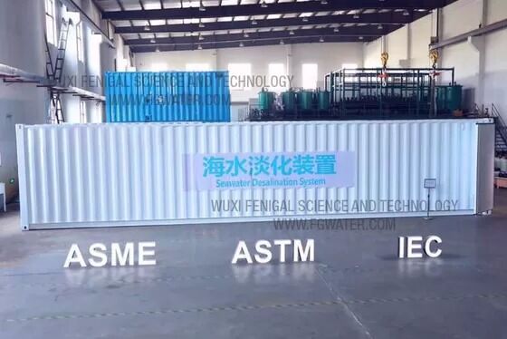 100 m3/dag 70% herstelpercentage brak water omgekeerd osmose systeem in 20ft container