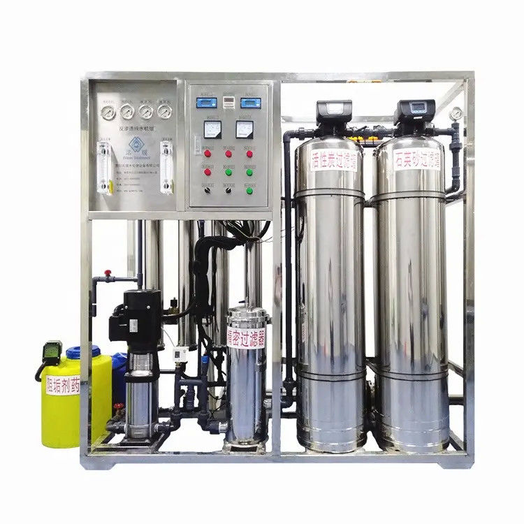 500L/H 1.7kW-380-415V 2xSS304 Tanks Brachwater Omgekeerde osmose waterinstallatie