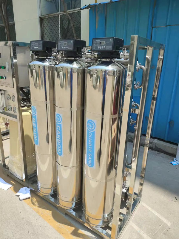 250L/H 1.7kW-380-415V 3xSS304 Tanks Brachwater Omgekeerde osmose waterinstallatie