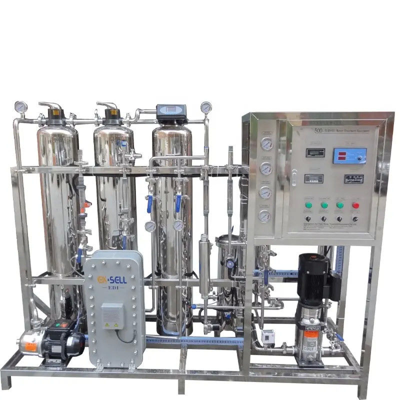 500 liter per uur Ultrazuivere watermachine SUS tank voor huishoudelijk water ingevuld
