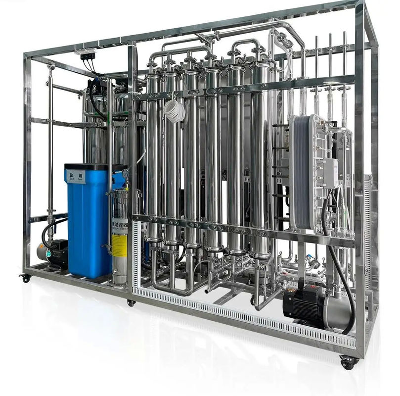 1000Lph Dubbelstadium RO+EDI Voor industriële waterfiltratie