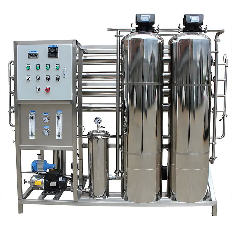 1TPH 2xSS304 Tanks Omgekeerde osmose waterinstallatie Voor commerciële RO zuivere waterbehandeling