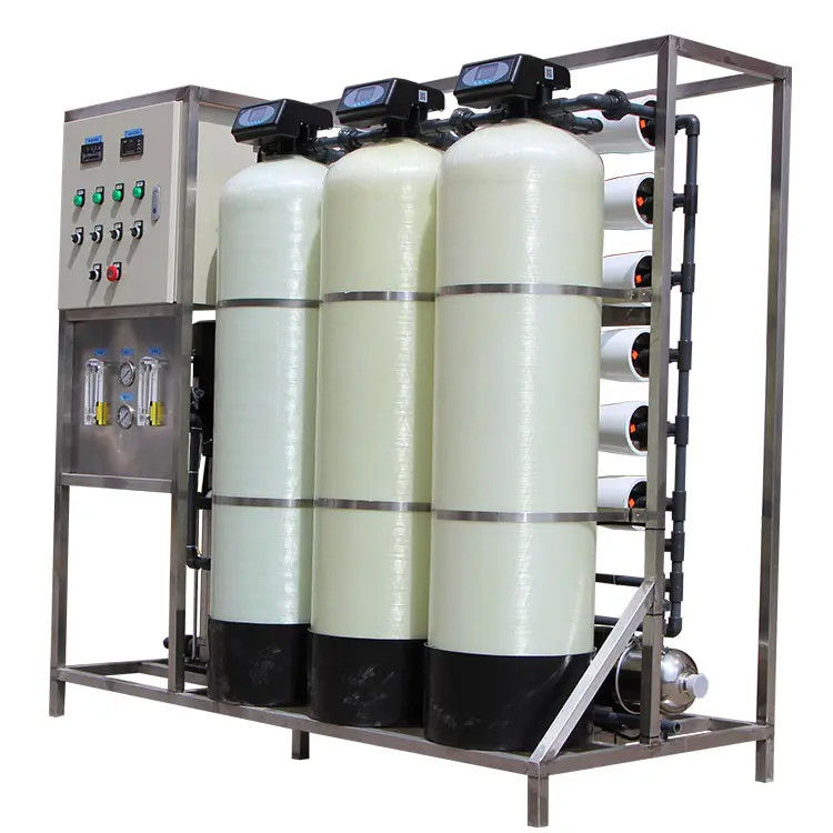 1.5TPH 3xFRP Tanks 160*85*170cm Omgekeerde osmose waterinstallatie voor de industrie