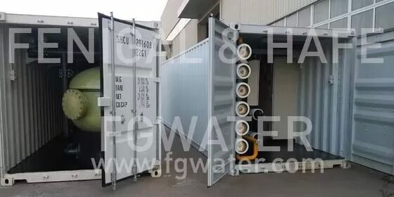 BWC200 Containerized BWRO System - 200 m³/day Capacity, 70% Recovery Rate, 1.56 kWh/m³ Energy Efficiency